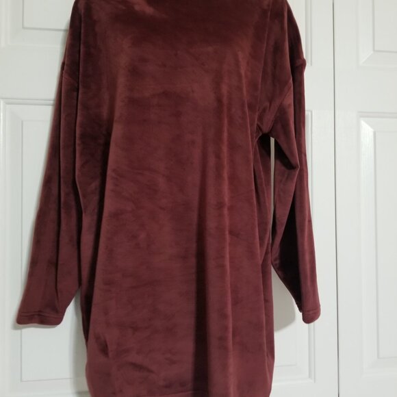 ASOS Micha Lounge Brushed Funnel Neck Jumper Dress Red Brown Size US XS NWT  $ - Picture 2 of 5